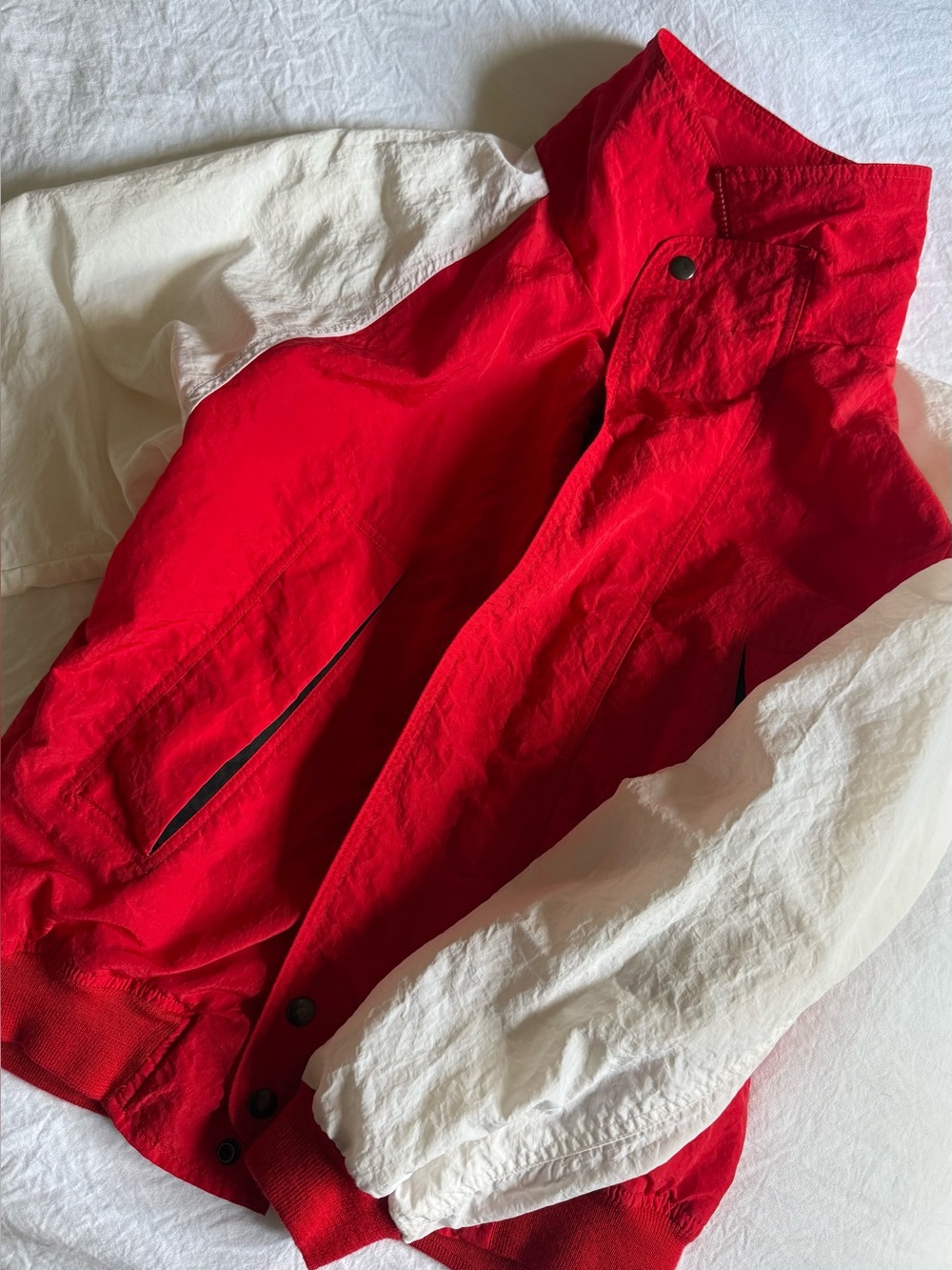 Vintage Christian Dior Monsieur Windbreaker Red and White Bomber/Jacket
